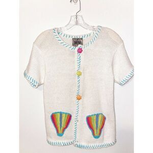 Vintage Curio Cardigan by Jennifer Reed Beach Themed Size Small